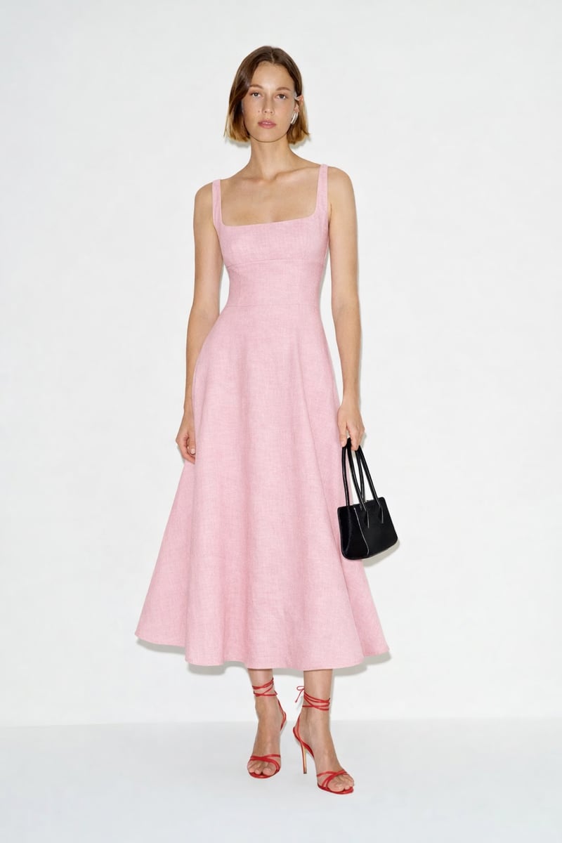Reverie Dress In Blush — MOMENT BOMBAY