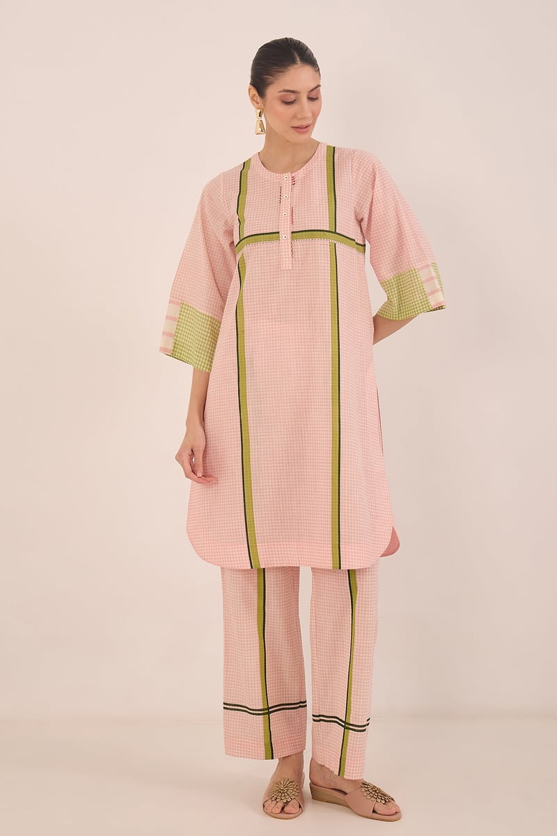 GUL CHECK WITH STRIPE COORD SET