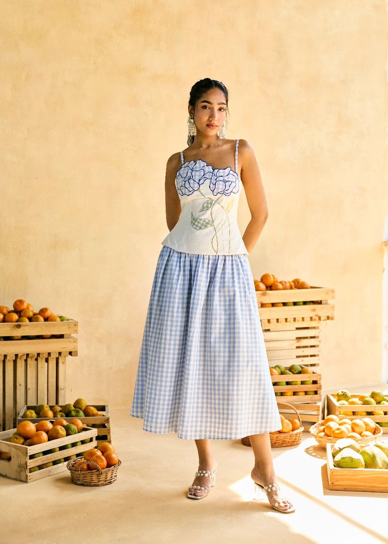 Aasmaani Picnic Gingham Skirt