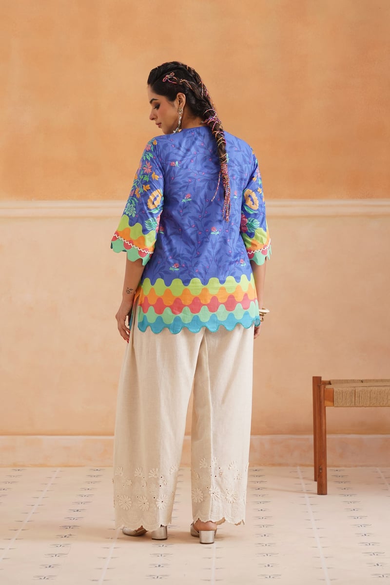 Printed Cotton Kurta and Salwar Co-ord Set