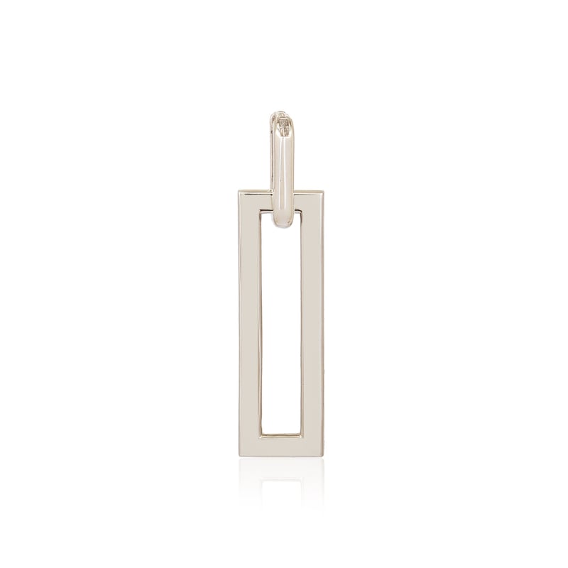 Black Enamel Line Hoop