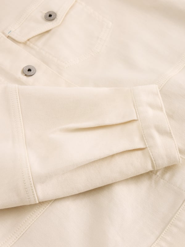 Light Natural Denim Jacket with Button Front