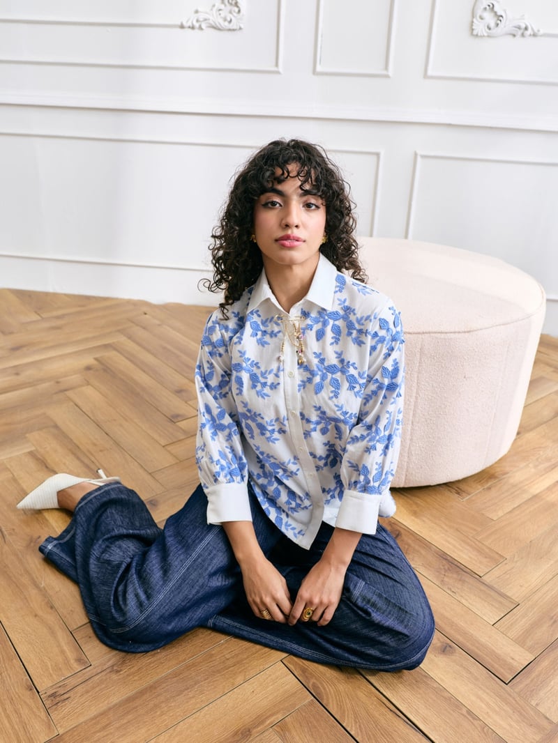 Faye Floral Embroidered Shirt