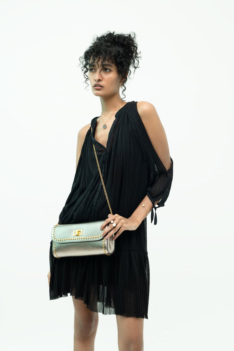 JENA Slim Studded Clutch Bag