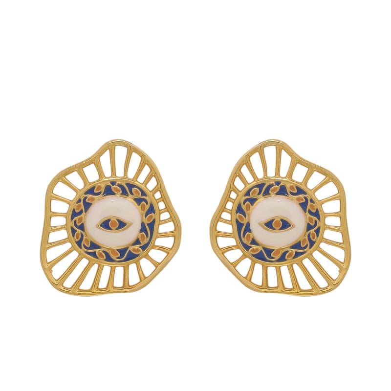 Evil Eye Ear Studs