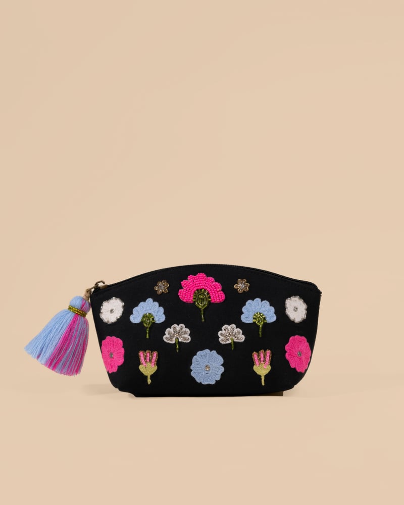 Flowers Makeup Pouch — DESI DRAMA QUEEN