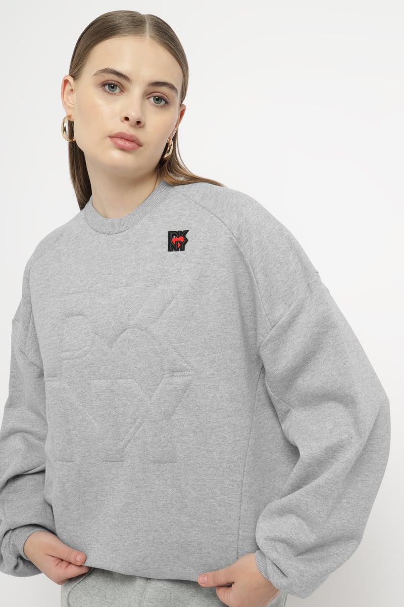 Light Grey Relaxed-Fit Crewneck Sweatshirt