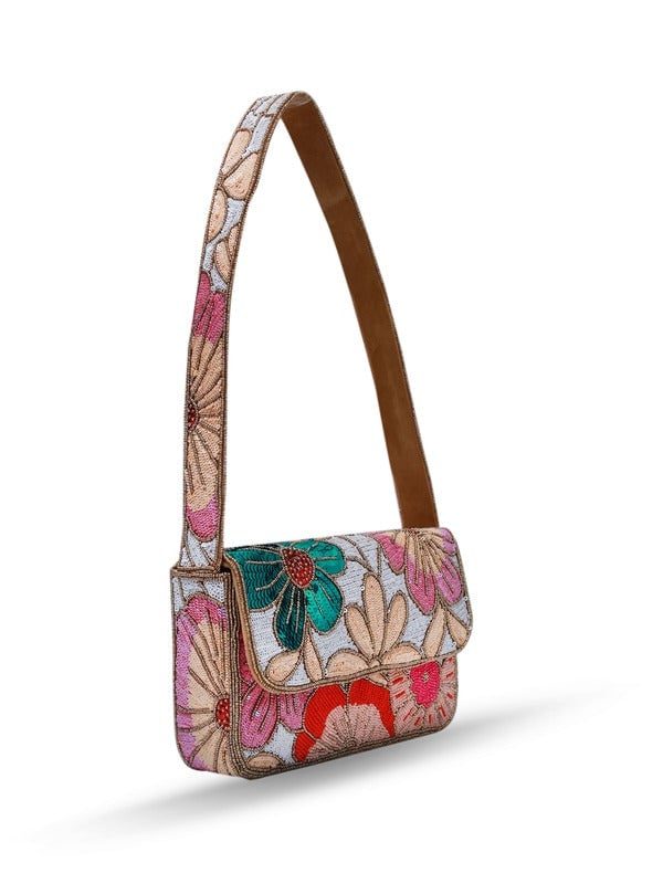 Daisy Baguette Bag with Handle
