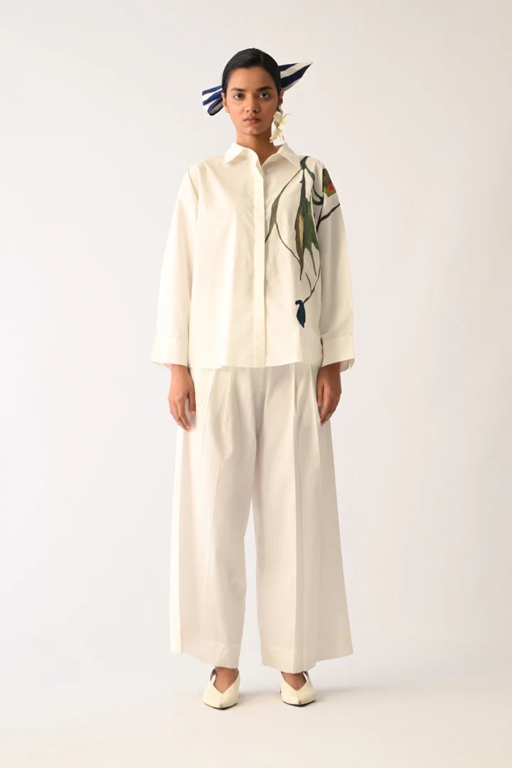 Botanica Ivory  Sky Applique Shirt