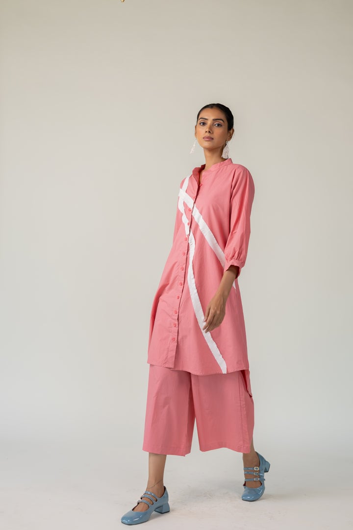 Dusky Bloom Buttondown Tunic Co-ord