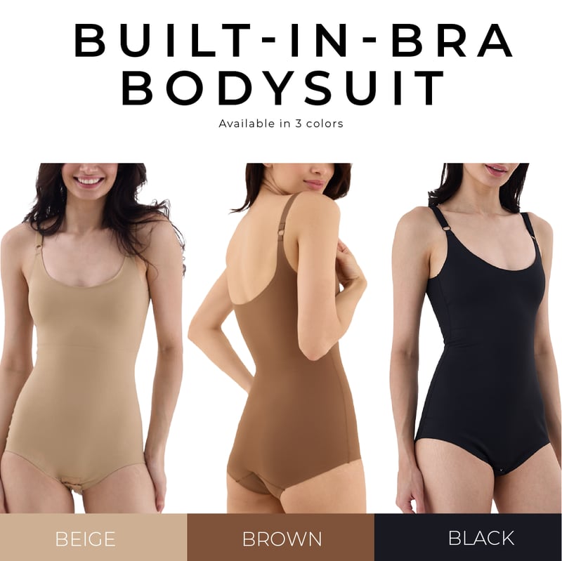 Built-In Bra Bodysuit Shapewear