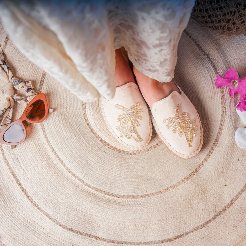 Jumeirah Linen Espadrilles Platforms