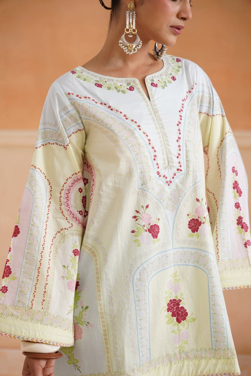 Pastel Floral Kurta and Salwar Co-ord Set