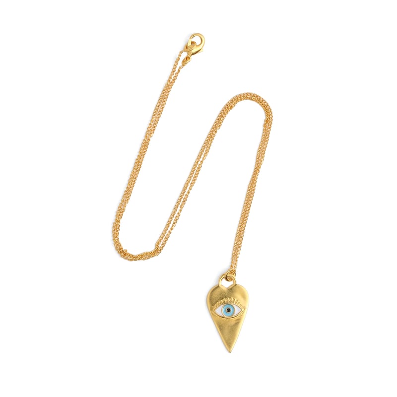 Heart Eye Neck Chain - Gold — Azga