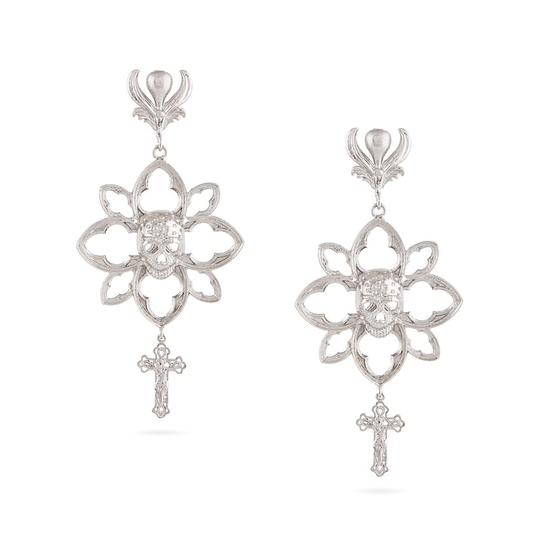 Skull Floral Earrings — Valliyan