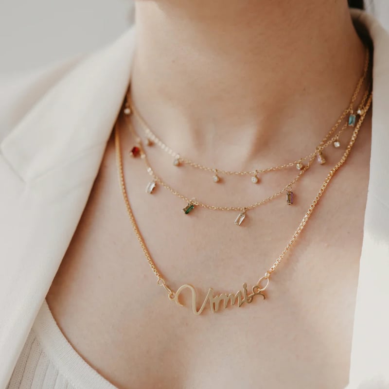 Rhinestone Necklace, Nia