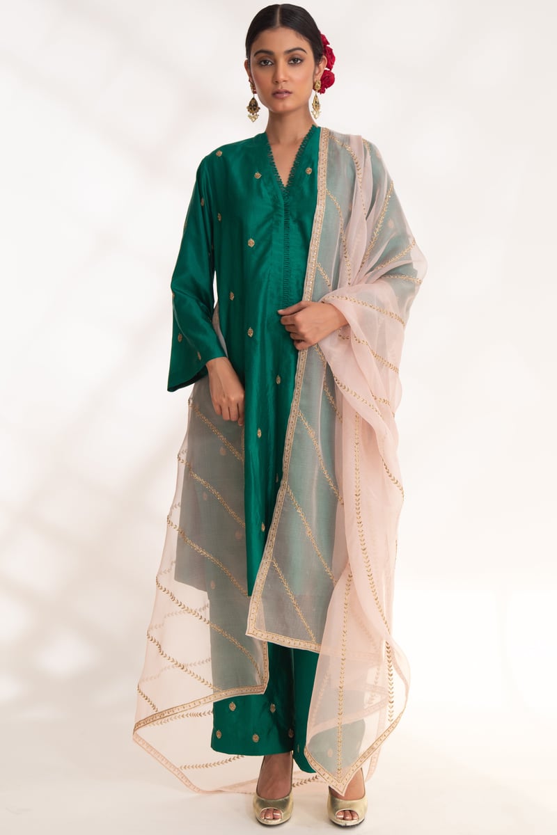 Ojal Pink Kurta Set