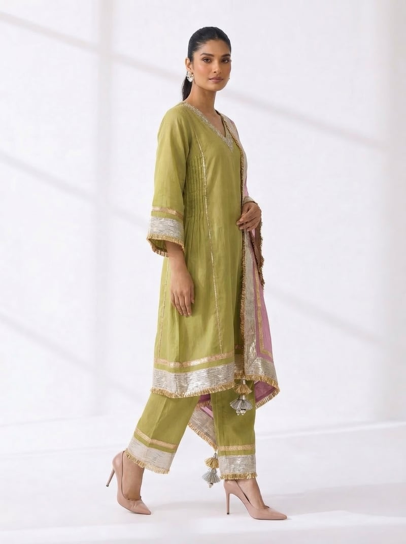 Parrot Green Tissue Suit