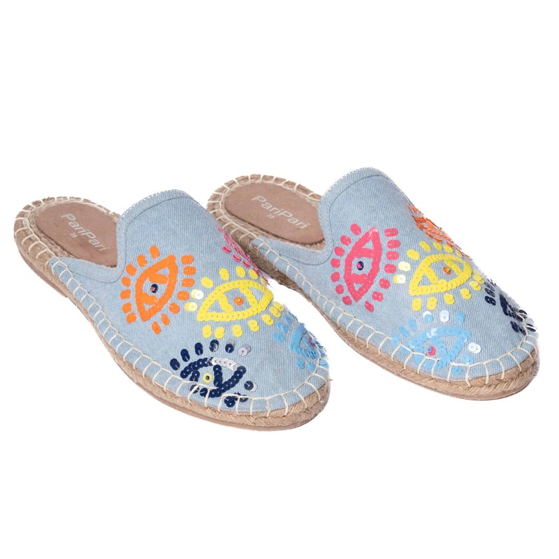 Joie Evil Eye Espadrilles Denim