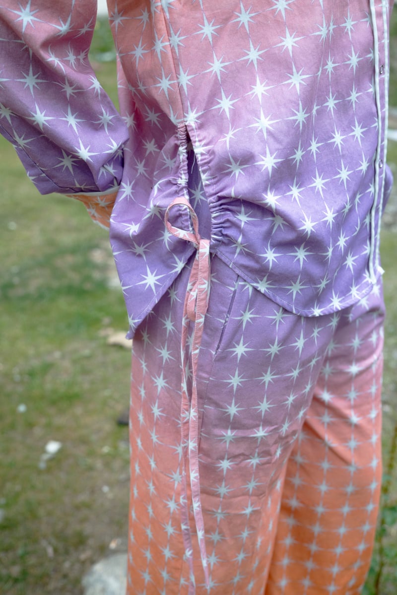 Ombre Starburst Shirt and Wide-Leg Trouser Co-ord Set