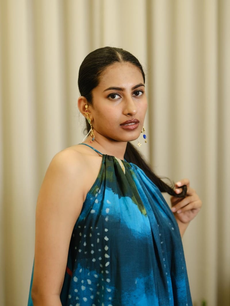 Kadhali Blue Halterneck - Long