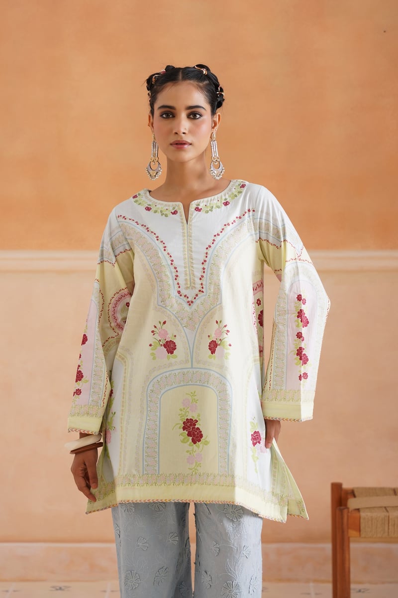 Pastel Floral Kurta and Salwar Co-ord Set