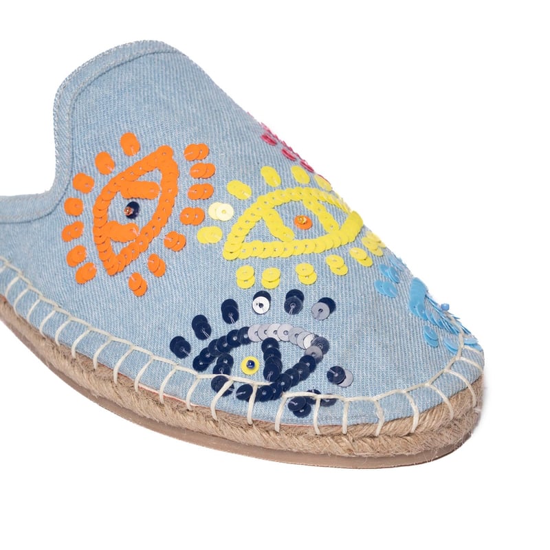 Joie Evil Eye Espadrilles Denim