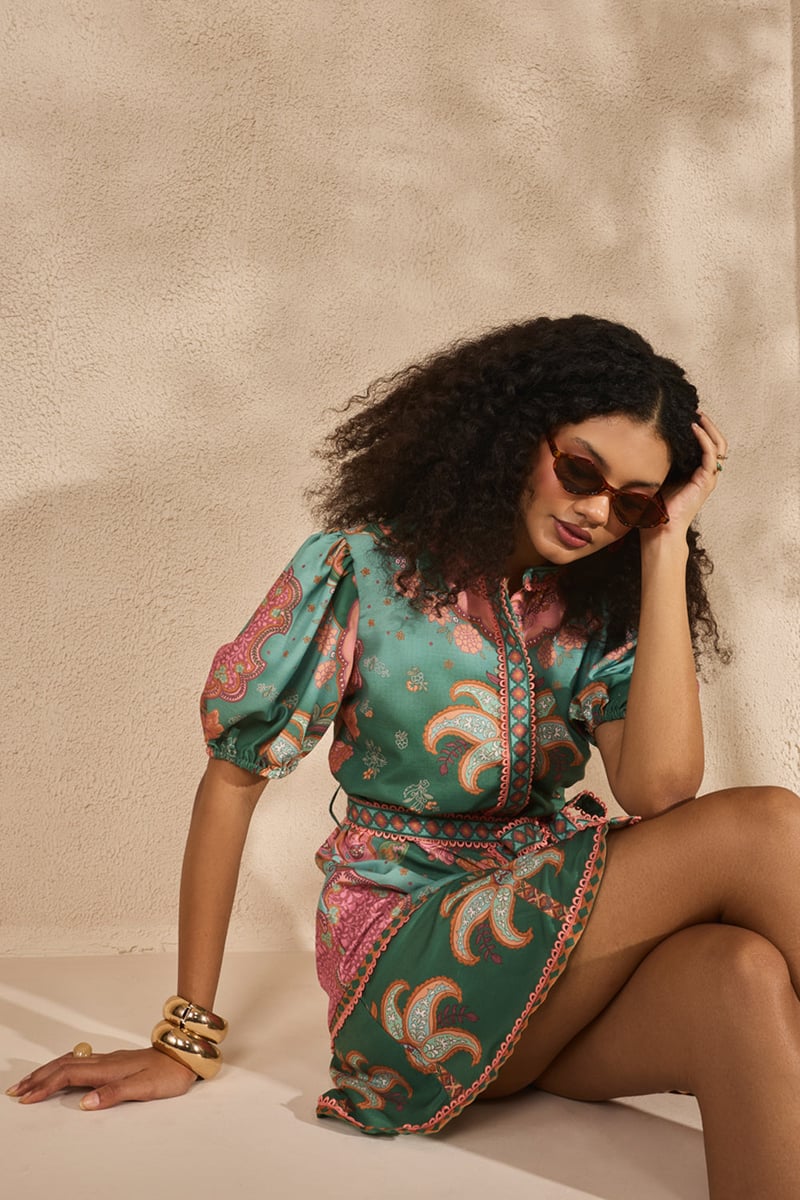 Olive Rosette Dress