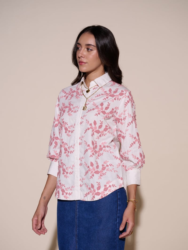 Faye Floral Embroidered Shirt