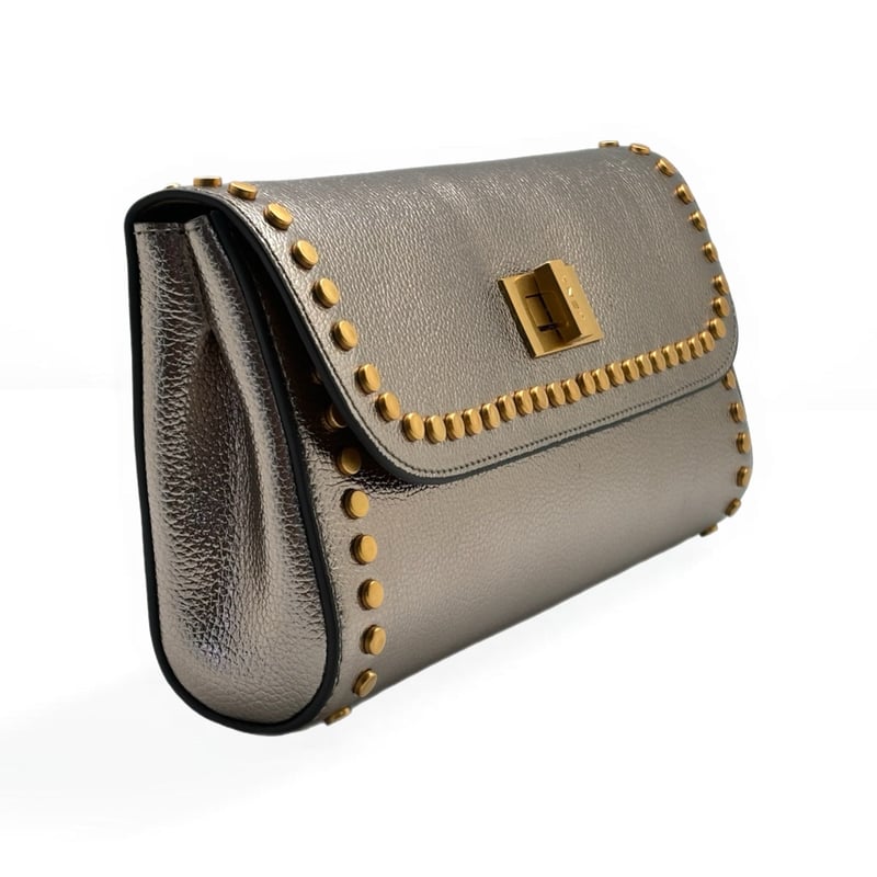 JENA Slim Studded Clutch Bag