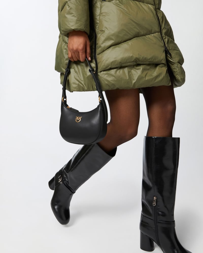 Baby Half Moon Leather Shoulder Bag
