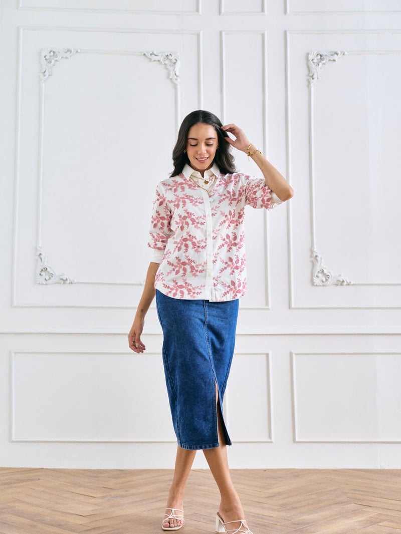 Faye Floral Embroidered Shirt