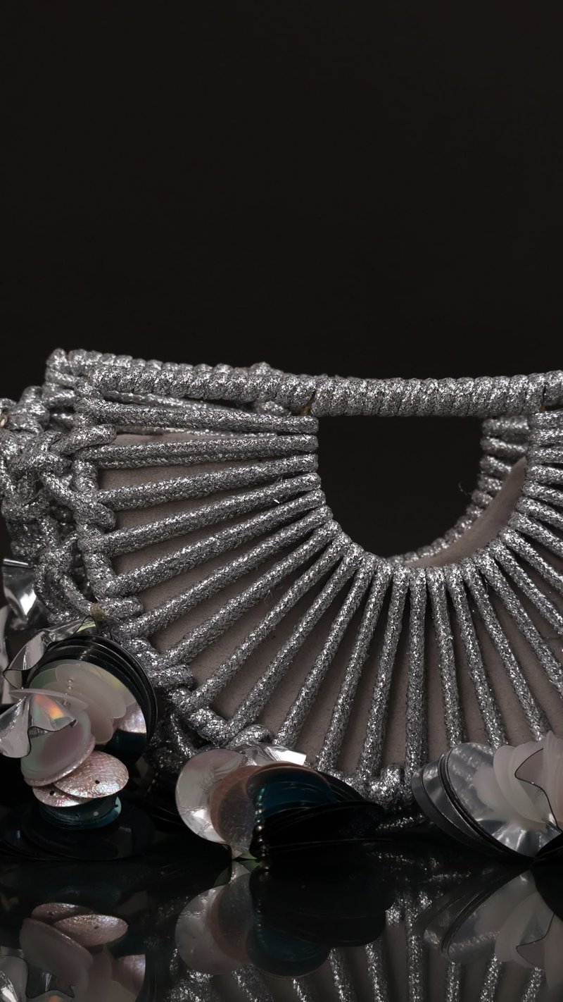 Celeste D Cut  Bag - Silver