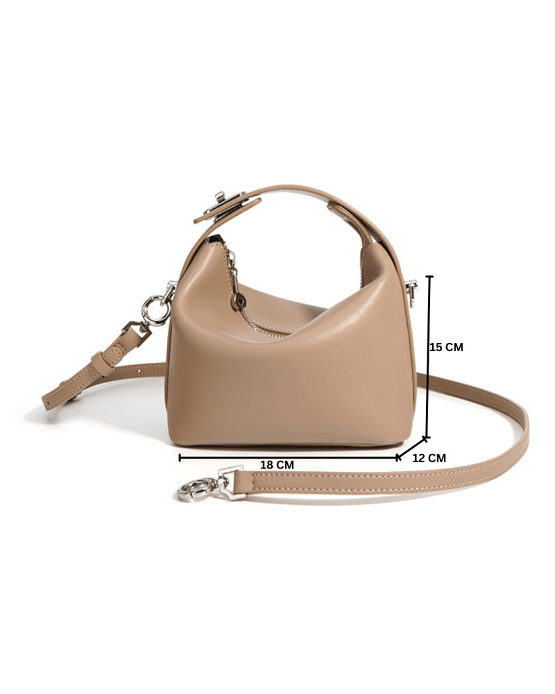 Liora- Ladies Leather Handbag Smoke Powder