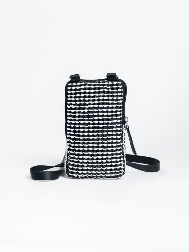 Monochrome Mosaic Mobile Pouch