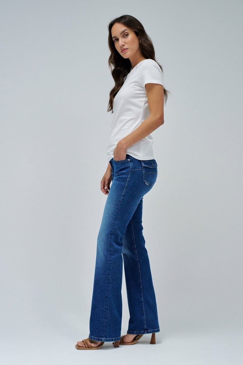 Pearl White Slim Fit Embroidered Round Neck T-Shirt