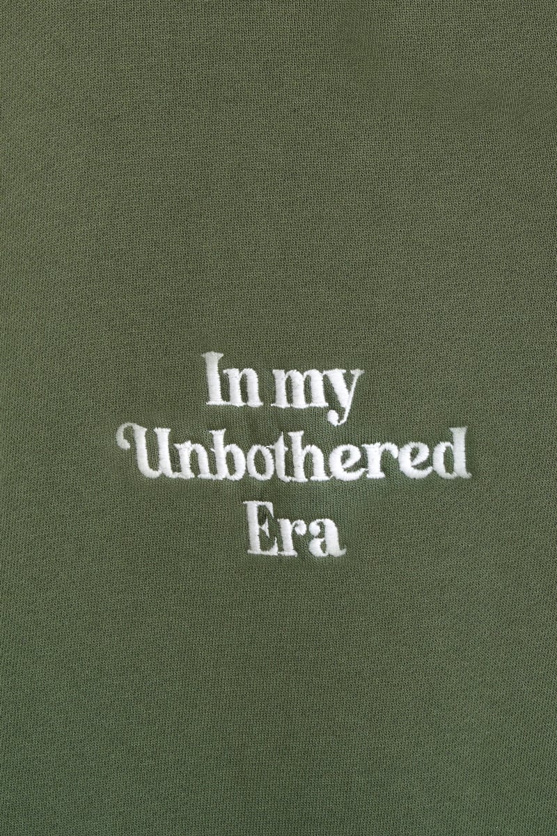 Green Oversized Cotton Terry Sweatshirt