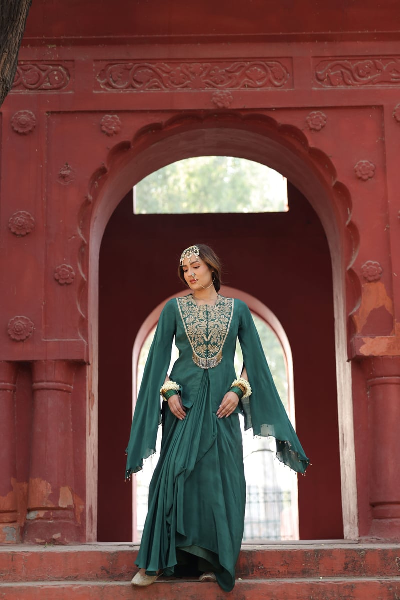 Luxurious Green Jacket Co-Ord Set