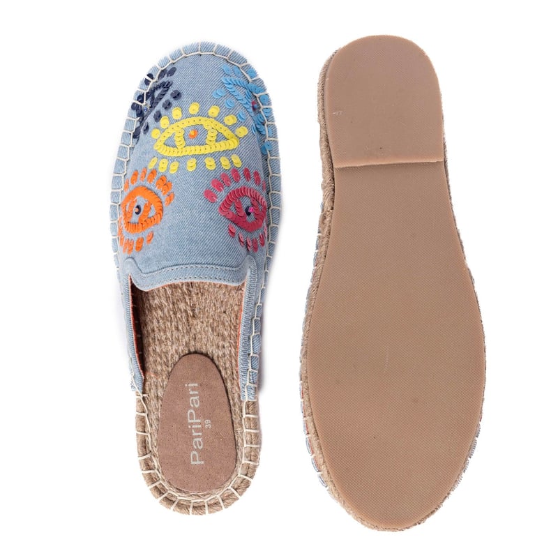 Joie Evil Eye Espadrilles Denim
