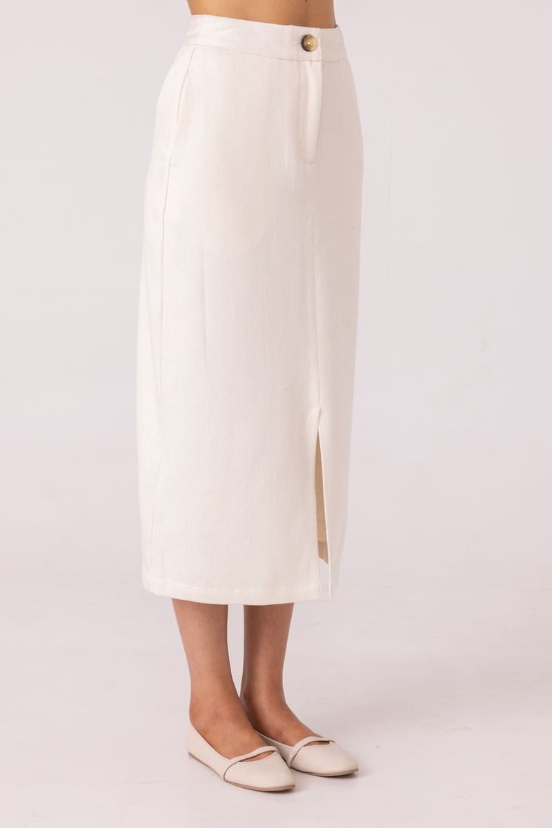 Roxanne Handwoven Denim Skirt