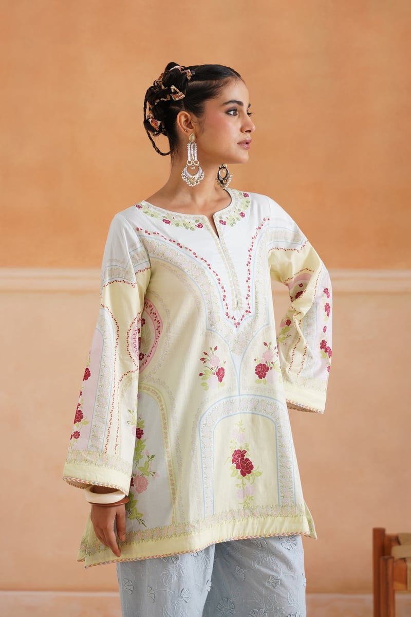 Pastel Floral Kurta and Salwar Co-ord Set