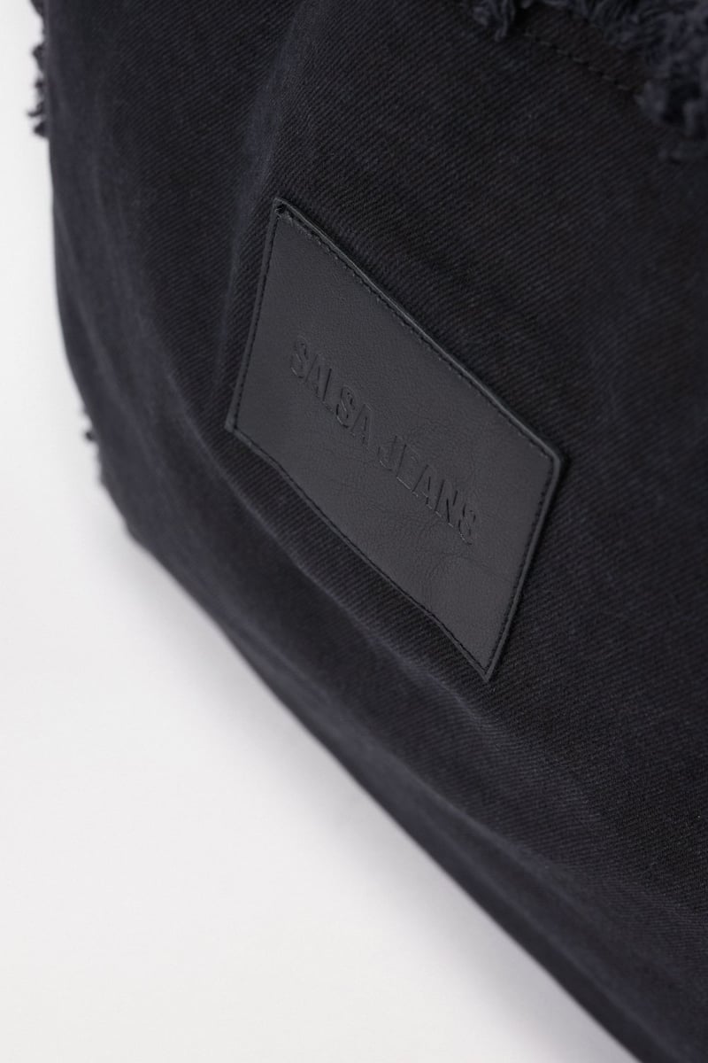 Denim Tote Bag with Logo