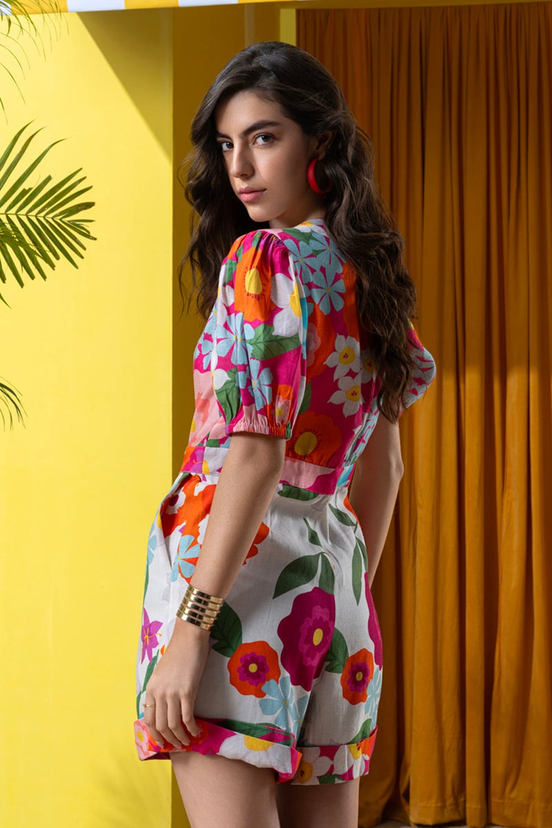 Vibrant Floral Playsuit