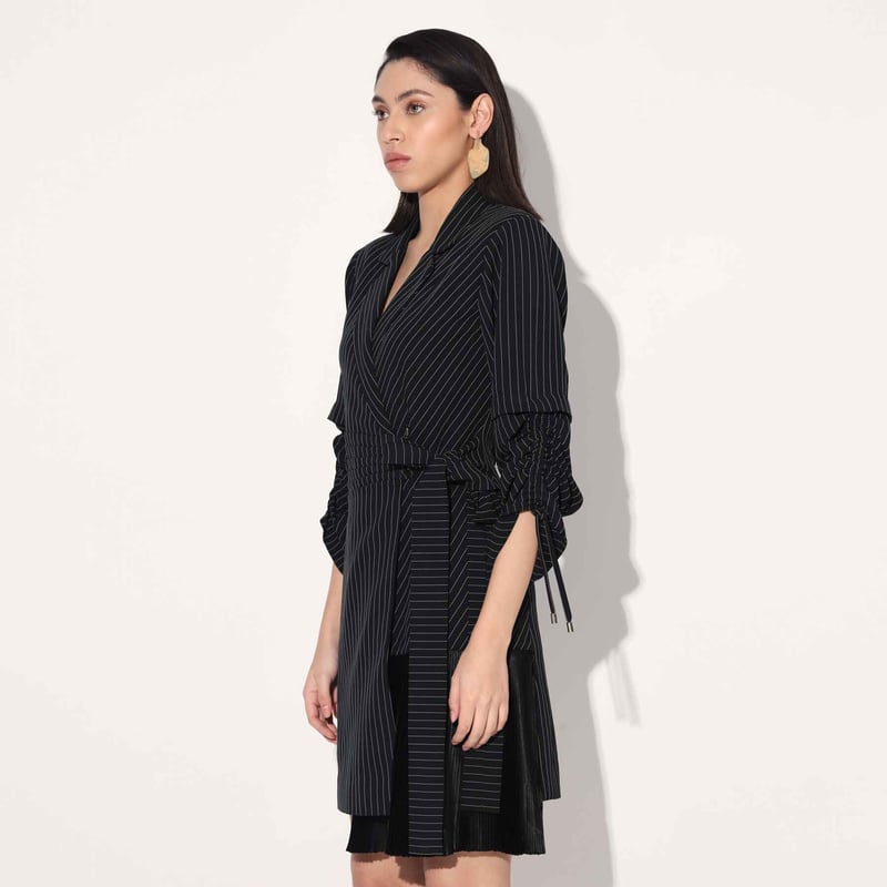 NEBULA STRIPED JACKET DRESS