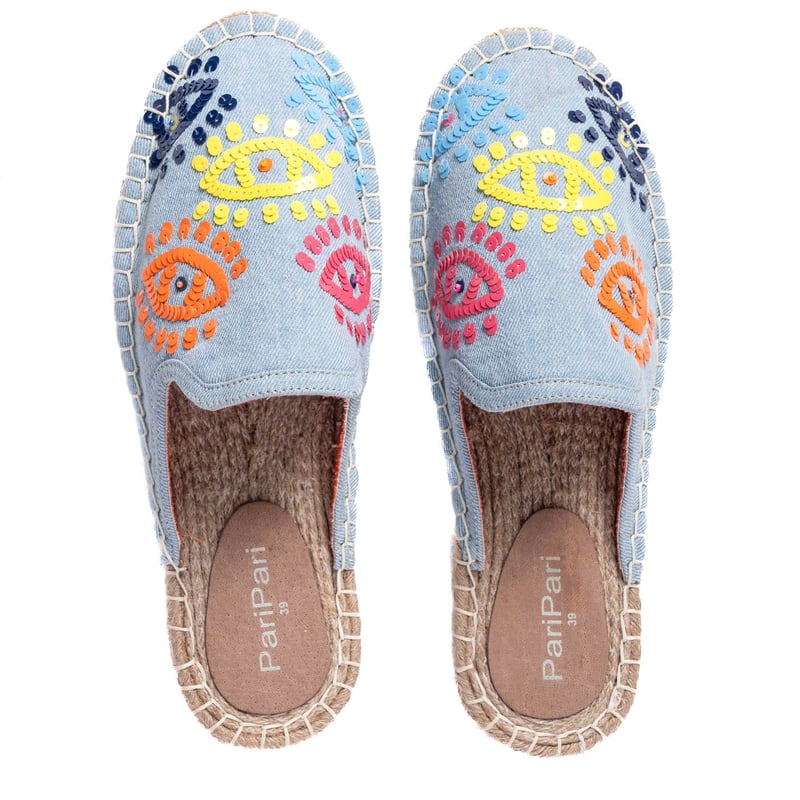 Joie Evil Eye Espadrilles Denim