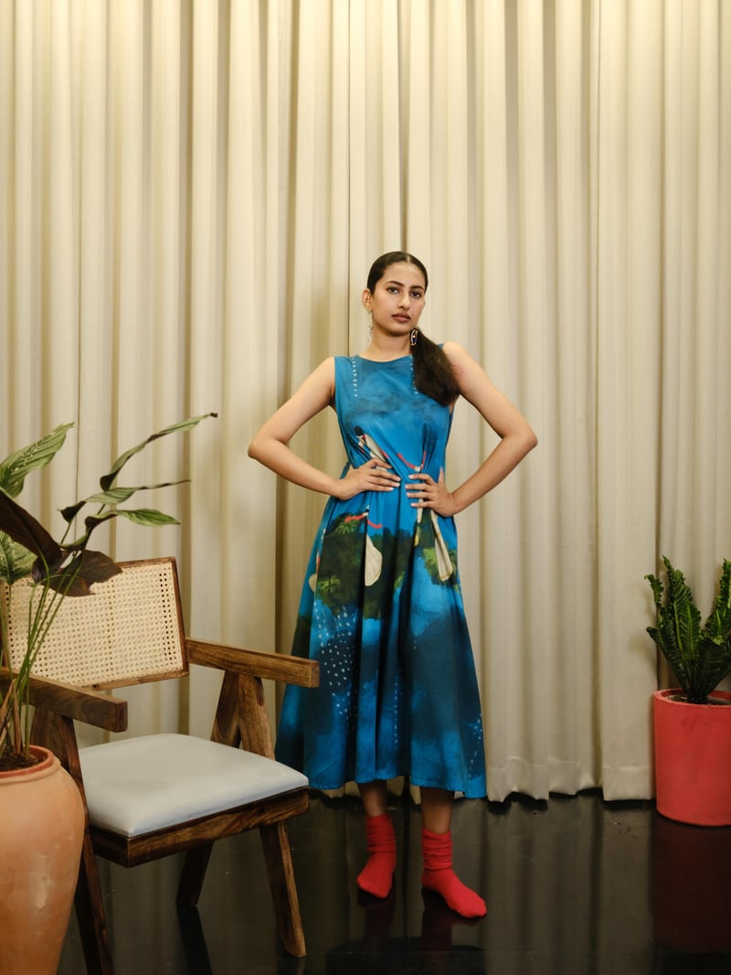 Kadhali Long Shift Dress