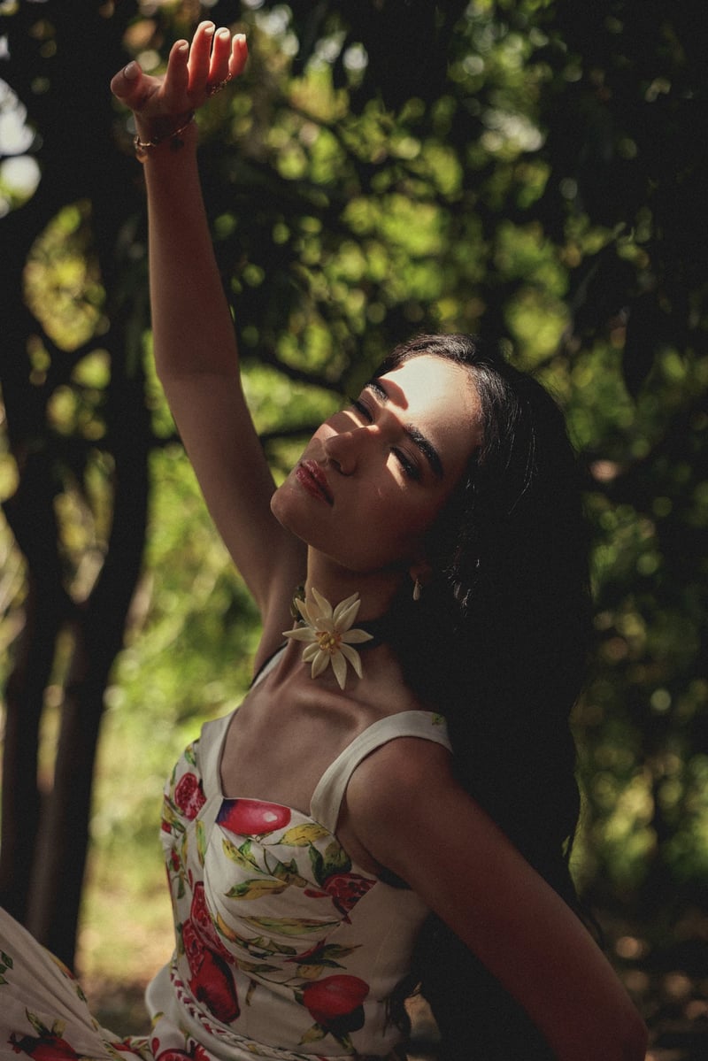 Off White Sweetheart Neck Fruit Print Maxi Dress