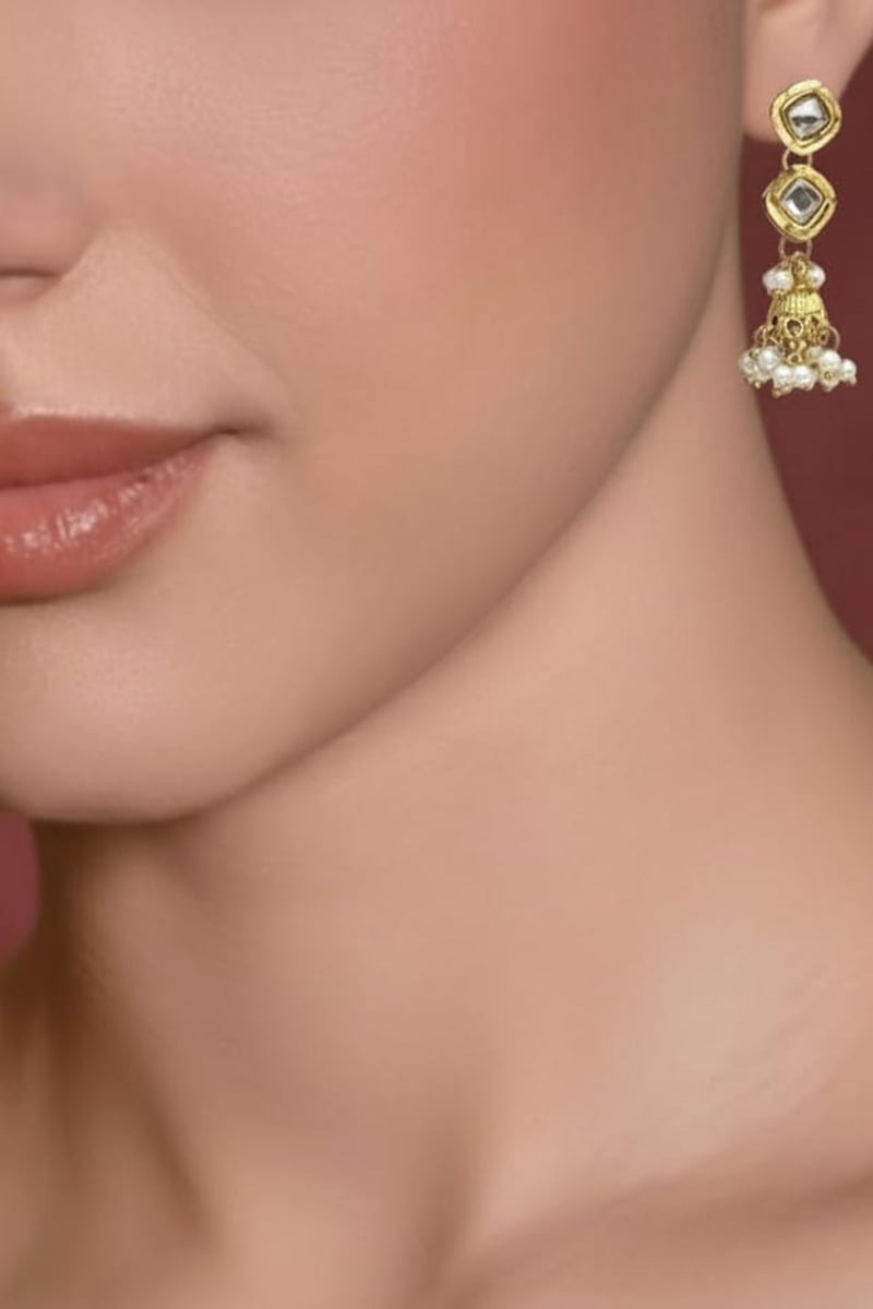 Emerald Meenakari Earrings — Beauty Spot Jewellery