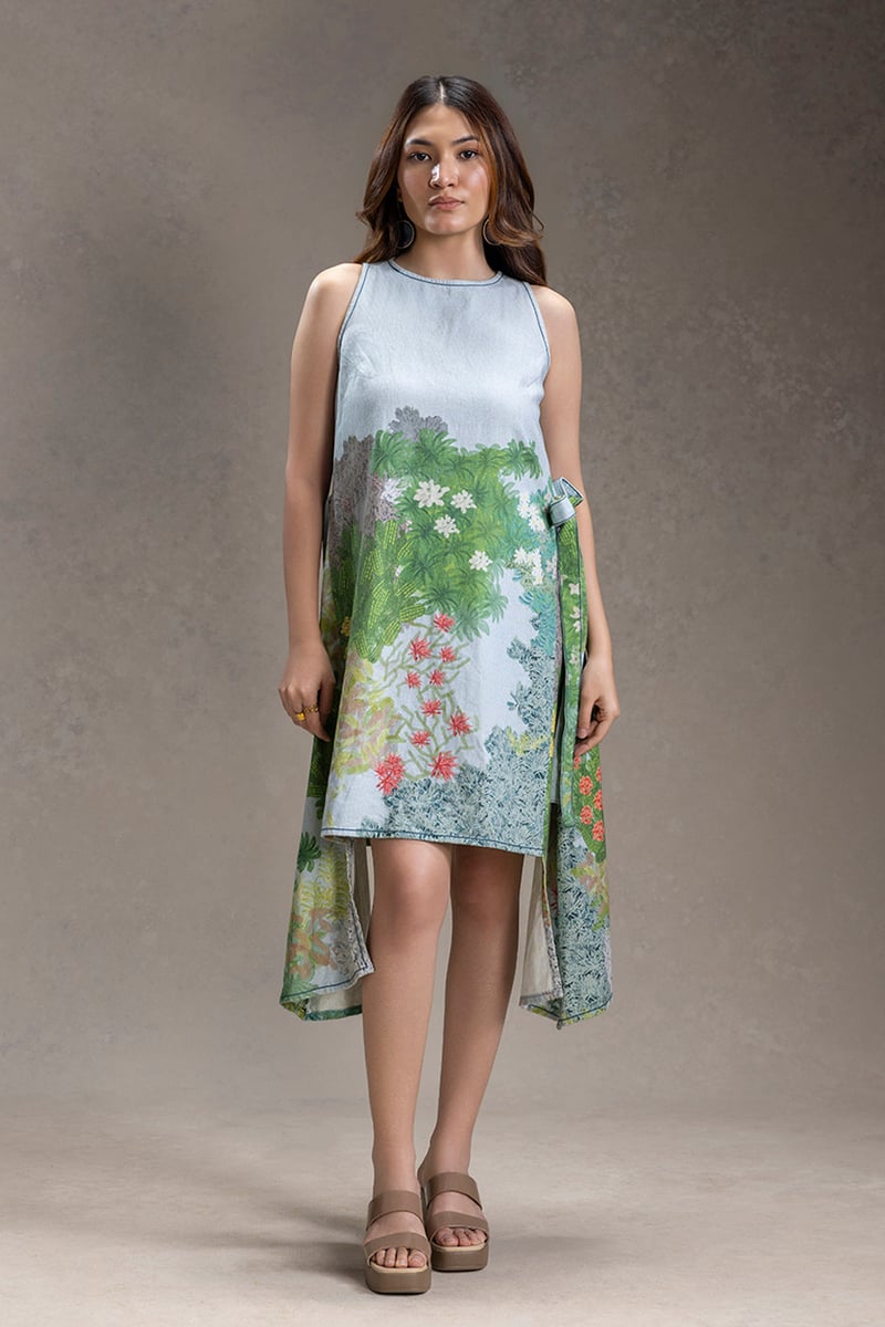 Blume Printed Paneled Dress — SOUP by Sougat Paul