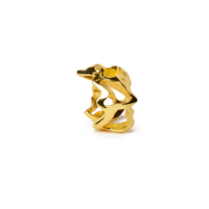 Bold Molten Gold Ring
